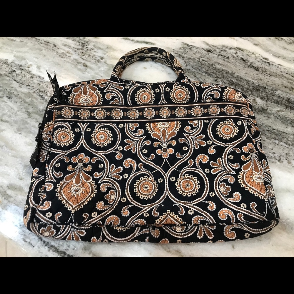 Vera Bradley Caffe Latte Laptop Tote